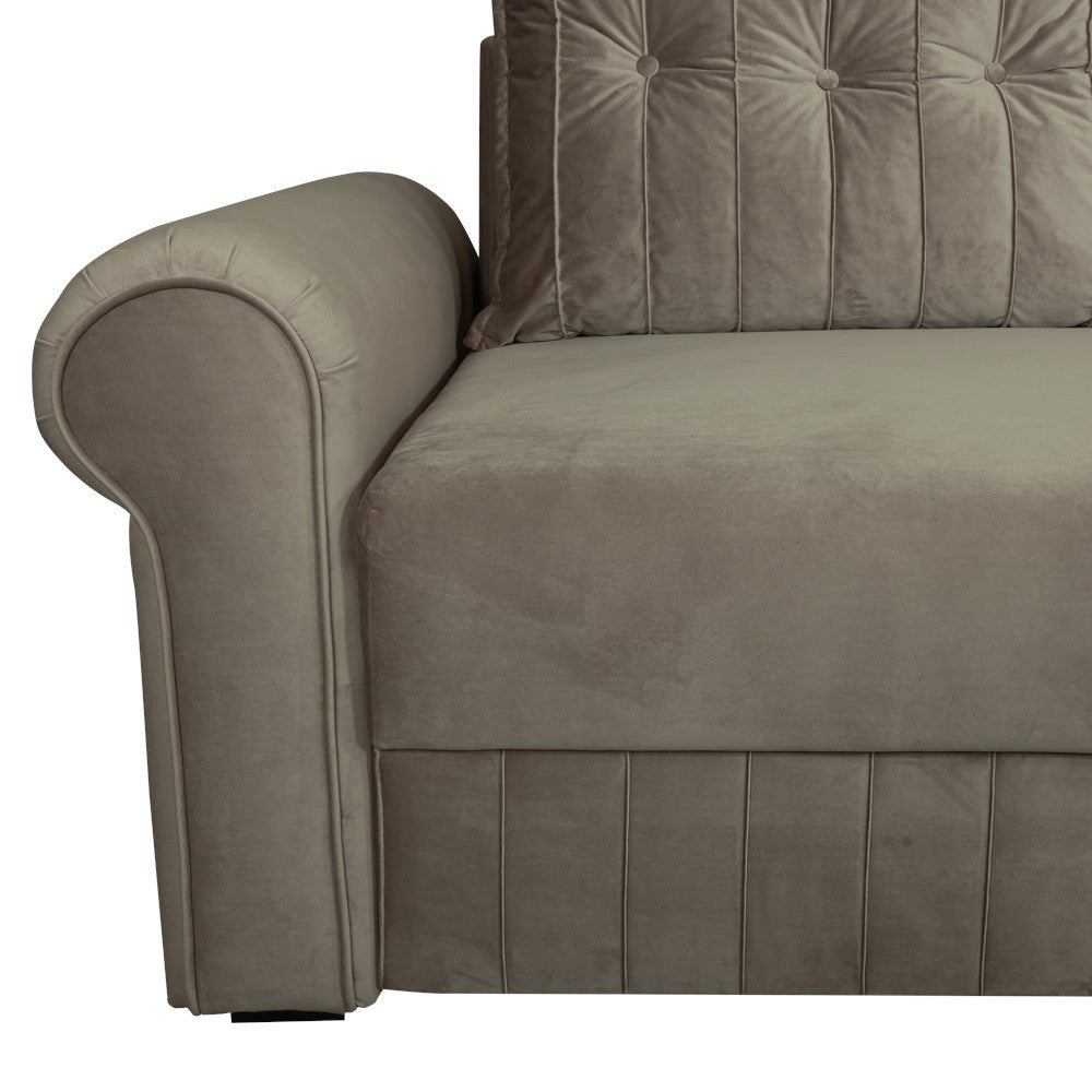 Coltar Extensibil Dreapta Chic, 5 Locuri, Lada Depozitare, Bej, 273 Cm