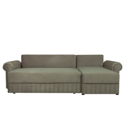Coltar Extensibil Dreapta Chic, 5 Locuri, Lada Depozitare, Bej, 273 Cm
