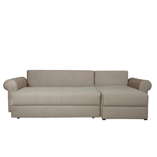 Coltar Extensibil Dreapta Trendy, 5 Locuri, Lada Depozitare, Crem, 275 Cm