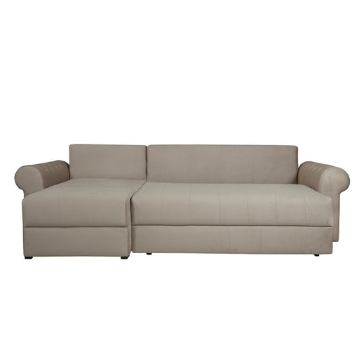 Coltar Extensibil Stanga Trendy, 5 Locuri, Lada Depozitare, Crem, 275 Cm