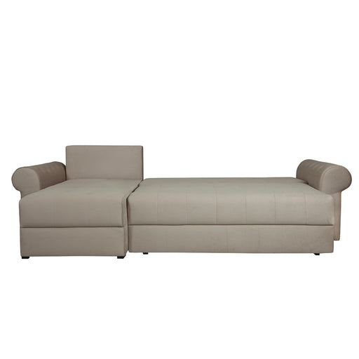 Coltar Extensibil Stanga Trendy, 5 Locuri, Lada Depozitare, Crem, 275 Cm