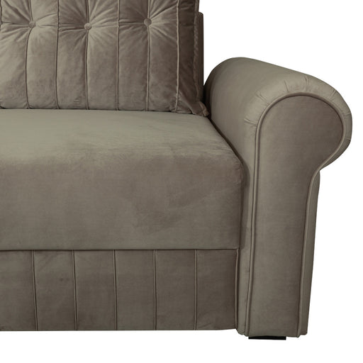 Coltar Extensibil Stanga Chic, 5 Locuri, Lada Depozitare, Bej, 273 Cm
