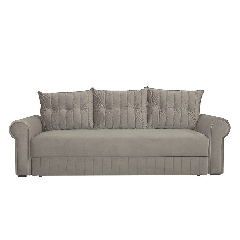 Canapea Extensibila Chic, 3 Locuri, Lada Depozitare, Bej, 242 Cm