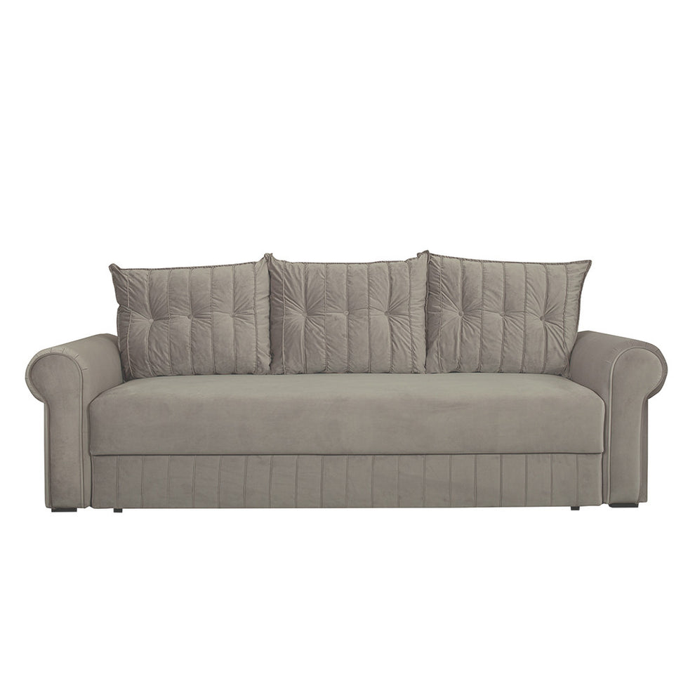 Canapea Extensibila Chic, 3 Locuri, Lada Depozitare, Bej, 242 Cm