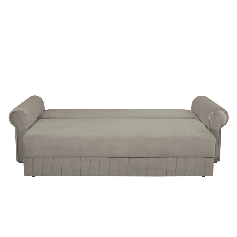 Canapea Extensibila Chic, 3 Locuri, Lada Depozitare, Bej, 242 Cm
