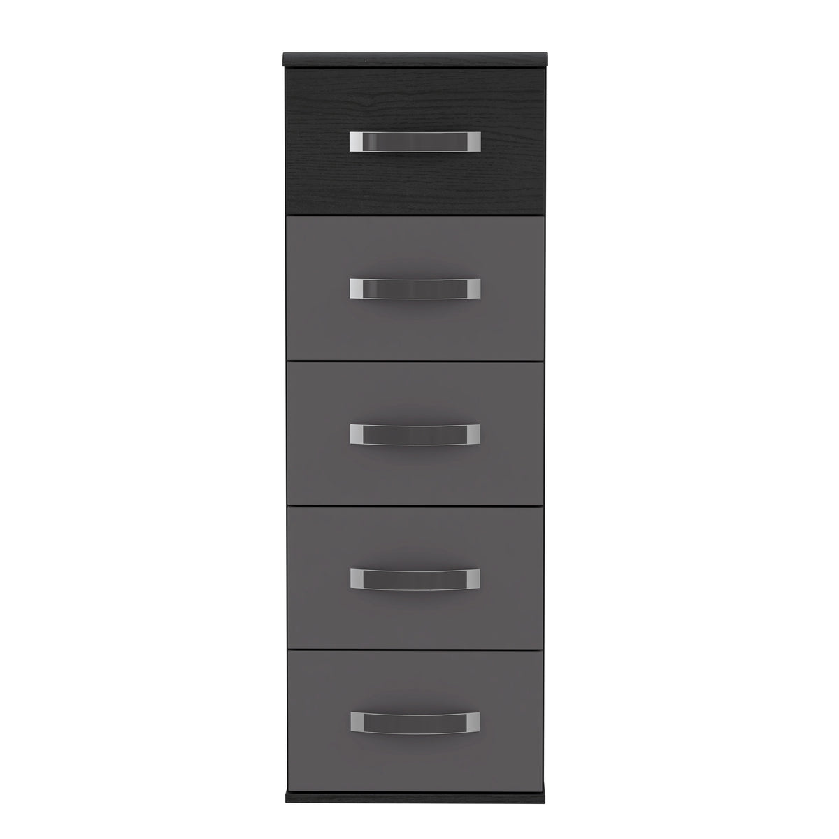 Comoda Delice Gri Wolfram Uni Si Stejar Negru, 40 Cm