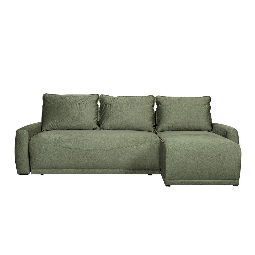 Coltar Extensibil Lea Interschimbabil Stanga/Dreapta, 5 Locuri, Lada Depozitare, Verde