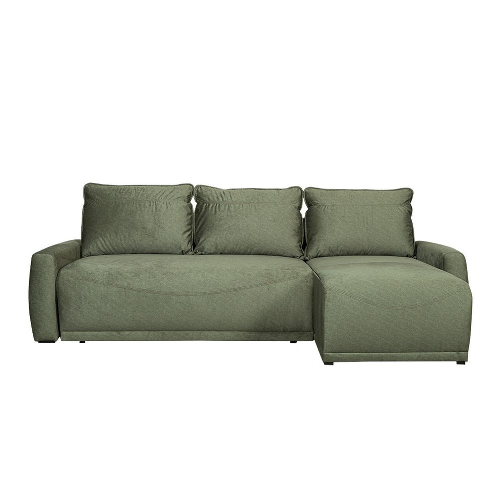 Coltar Extensibil Lea Interschimbabil Stanga/Dreapta, 5 Locuri, Lada Depozitare, Verde