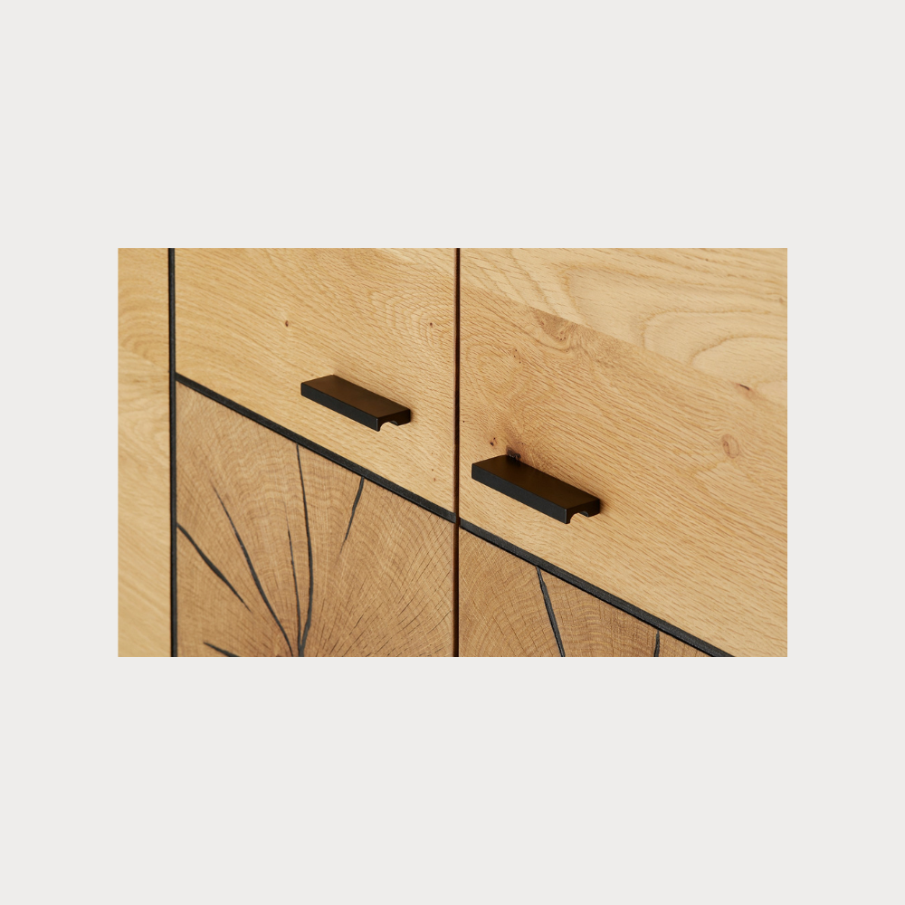 Comoda Bar Cu 2 Usi Dakota, Furniruit, Stejar Salbatic, 120 Cm