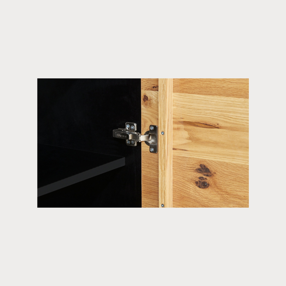 Comoda Bar Cu 2 Usi Dakota, Furniruit, Stejar Salbatic, 120 Cm
