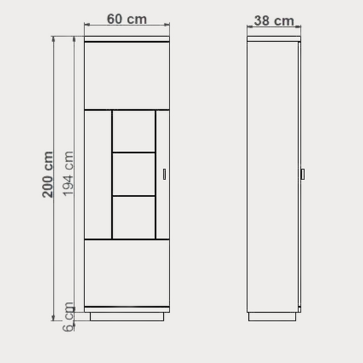 Dulap Hol Dakota Cu 1 Usa, 60 Cm