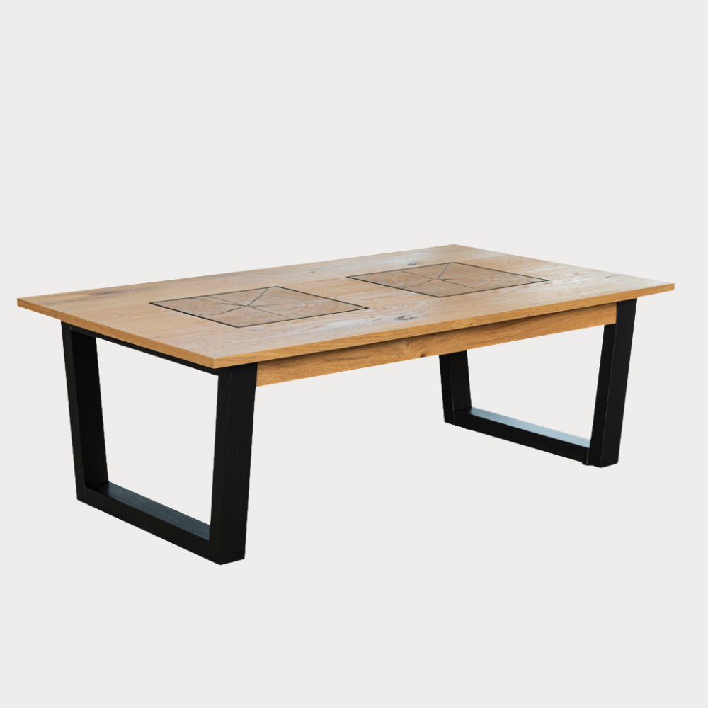 Masa Cafea Urbano Oak, Stejar Rustic Si Negru, 115 Cm