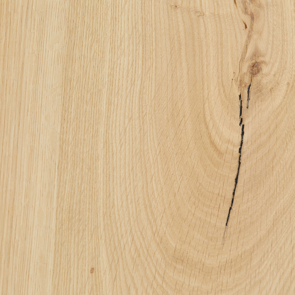 Masa Cafea Tulsa Smoked Oak, Furnir Din Lemn Masiv, 110 Cm