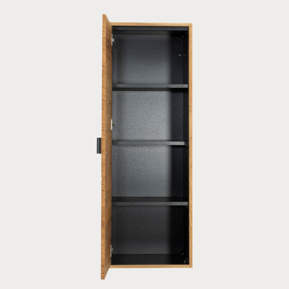 Etajera Urbano Oak Dreapta Cu 1 Usa, Stejar Rustic Si Negru, 46 Cm