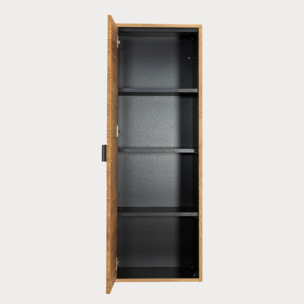 Etajera Urbano Oak Dreapta Cu 1 Usa, Stejar Rustic Si Negru, 46 Cm