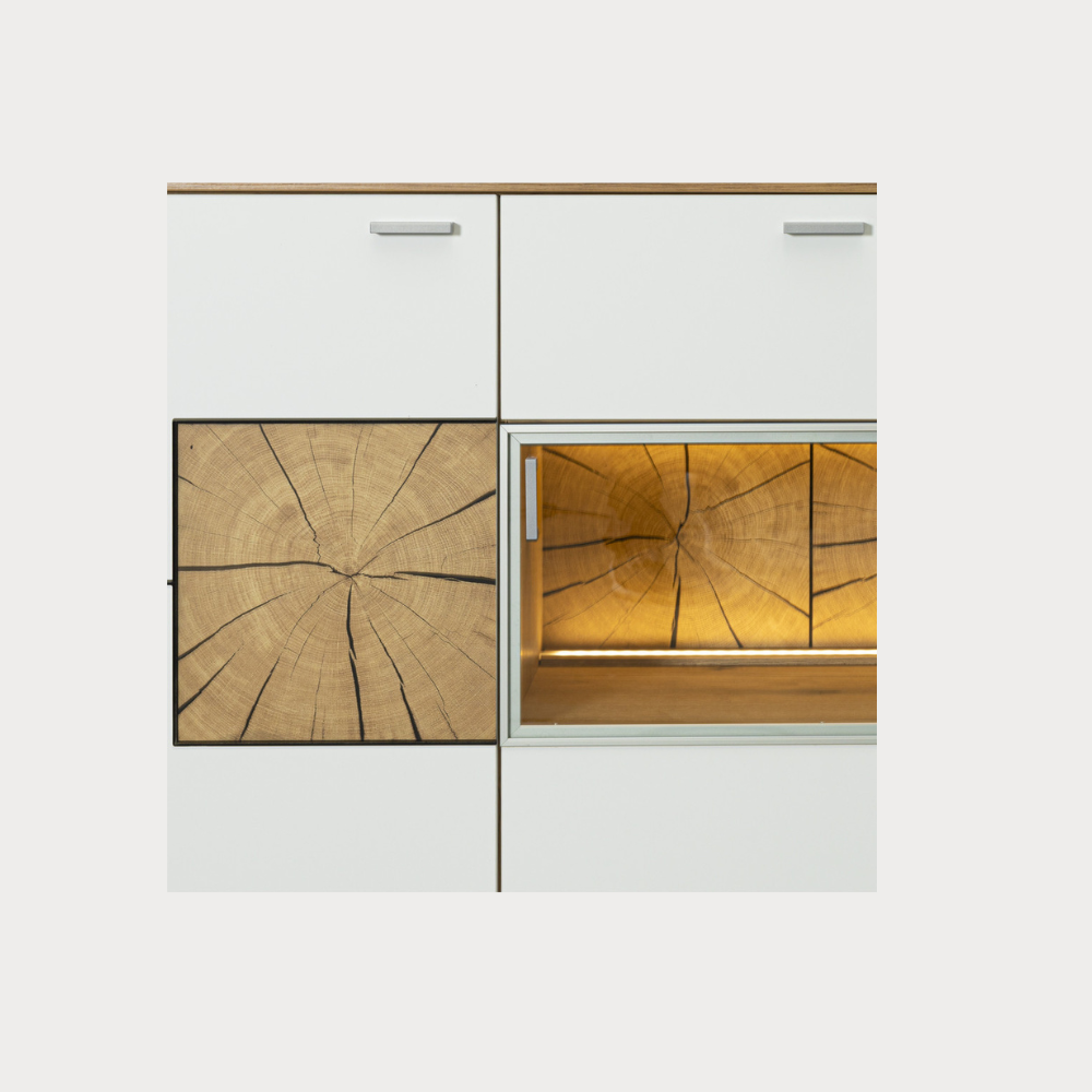 Bufet Urbano White Cu 3 Usi Si 1 Sertar Alb Si Natur, 170 Cm