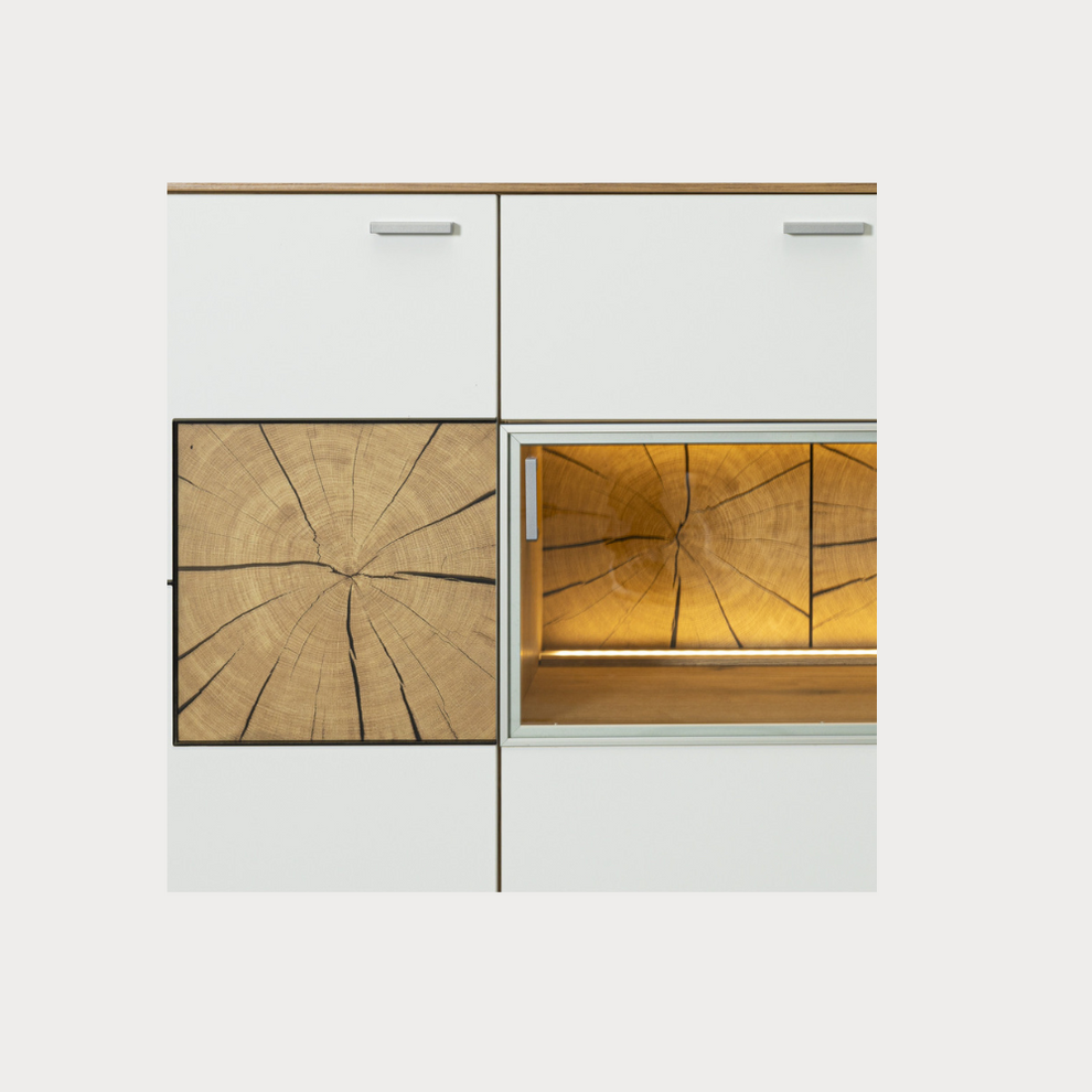 Bufet Urbano White Cu 3 Usi Si 1 Sertar Alb Si Natur, 170 Cm