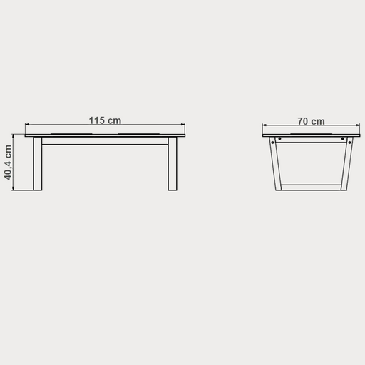 Masa Cafea Urbano White, Natur, 115 Cm