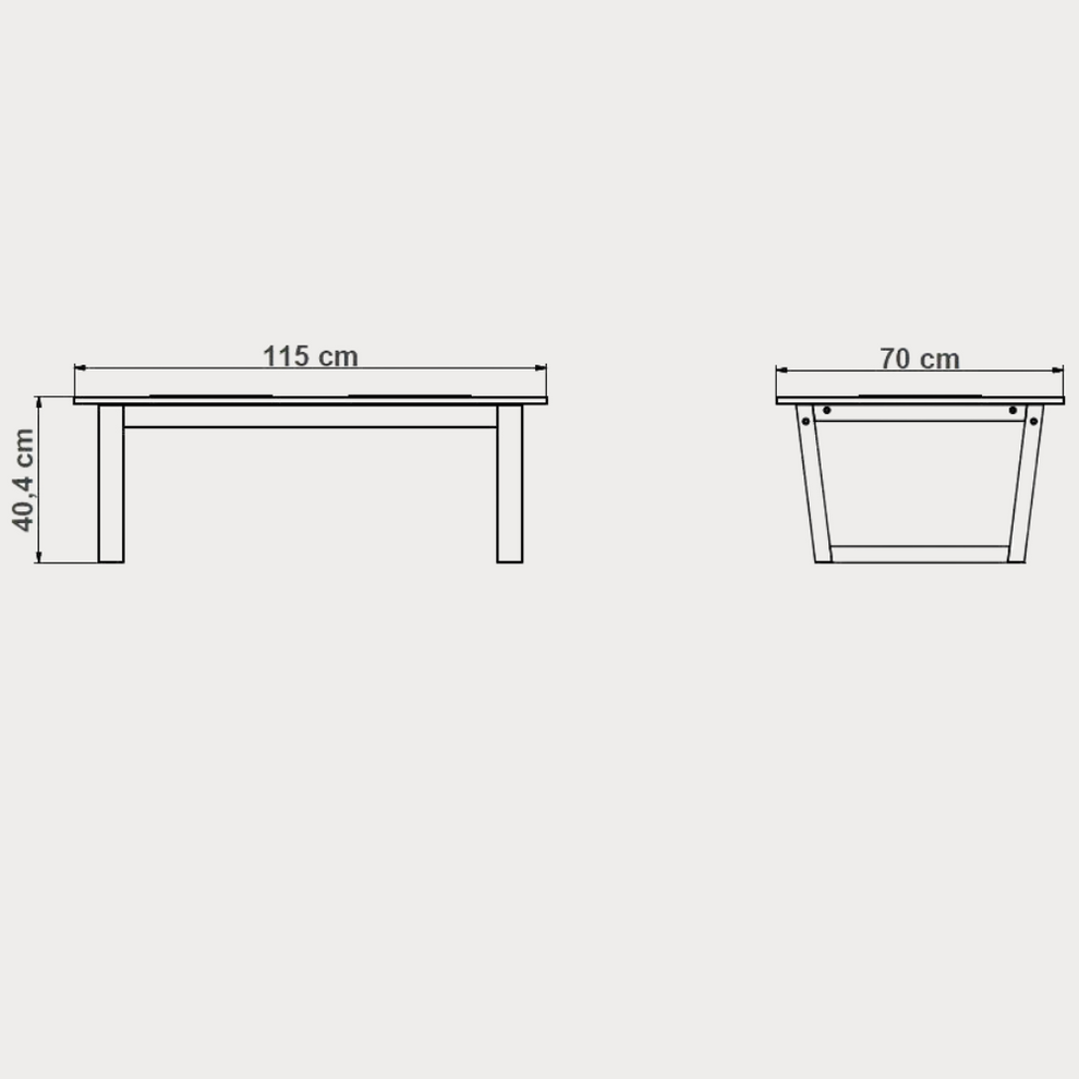 Masa Cafea Urbano White, Natur, 115 Cm