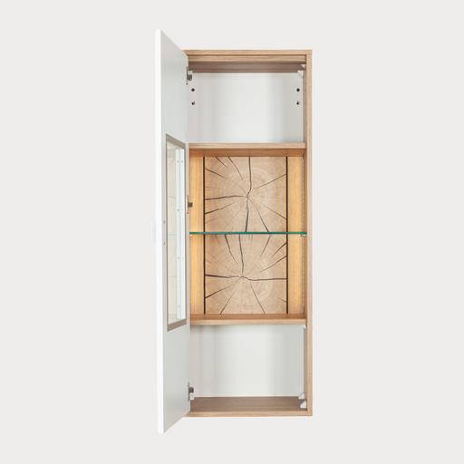 Etajera Urbano White Stanga Cu 1 Usa Alb Si Natur, 46 Cm