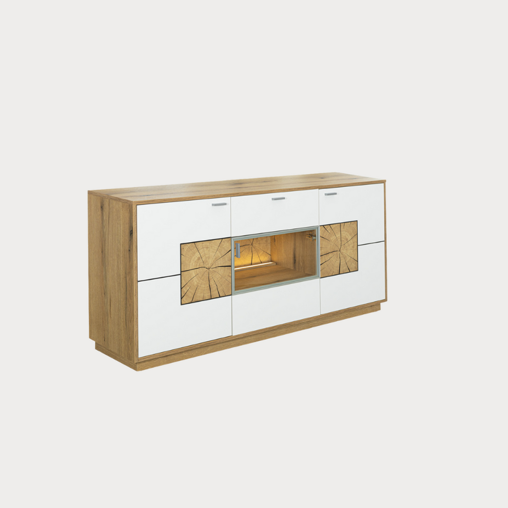 Set Living Urbano White Cu Polita, 285 cm