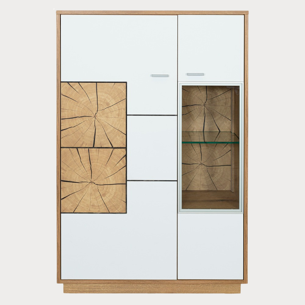 Set Living Urbano White Cu Polita, 285 cm