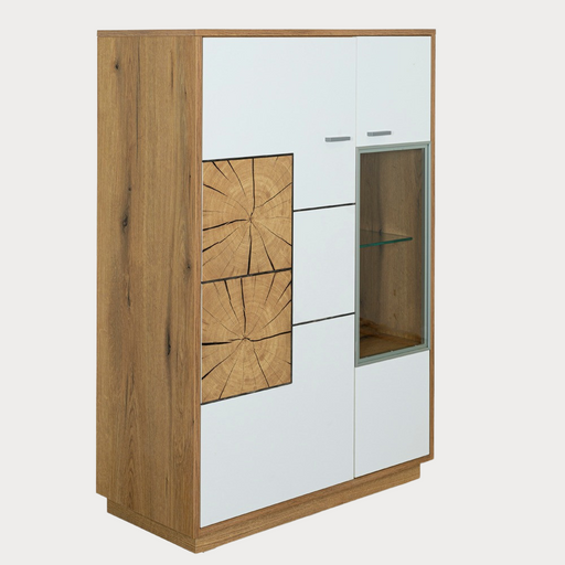 Comoda Bar Urbano White Cu 2 Usi Alb Si Natur, 87 Cm