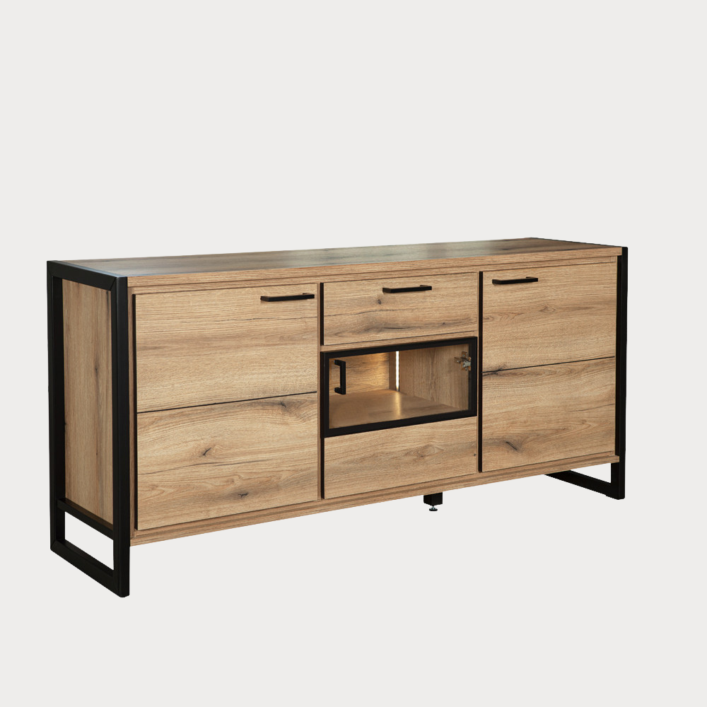 Bufet 3 Usi Si 1 Sertar Soho Nordian Oak, 171 Cm