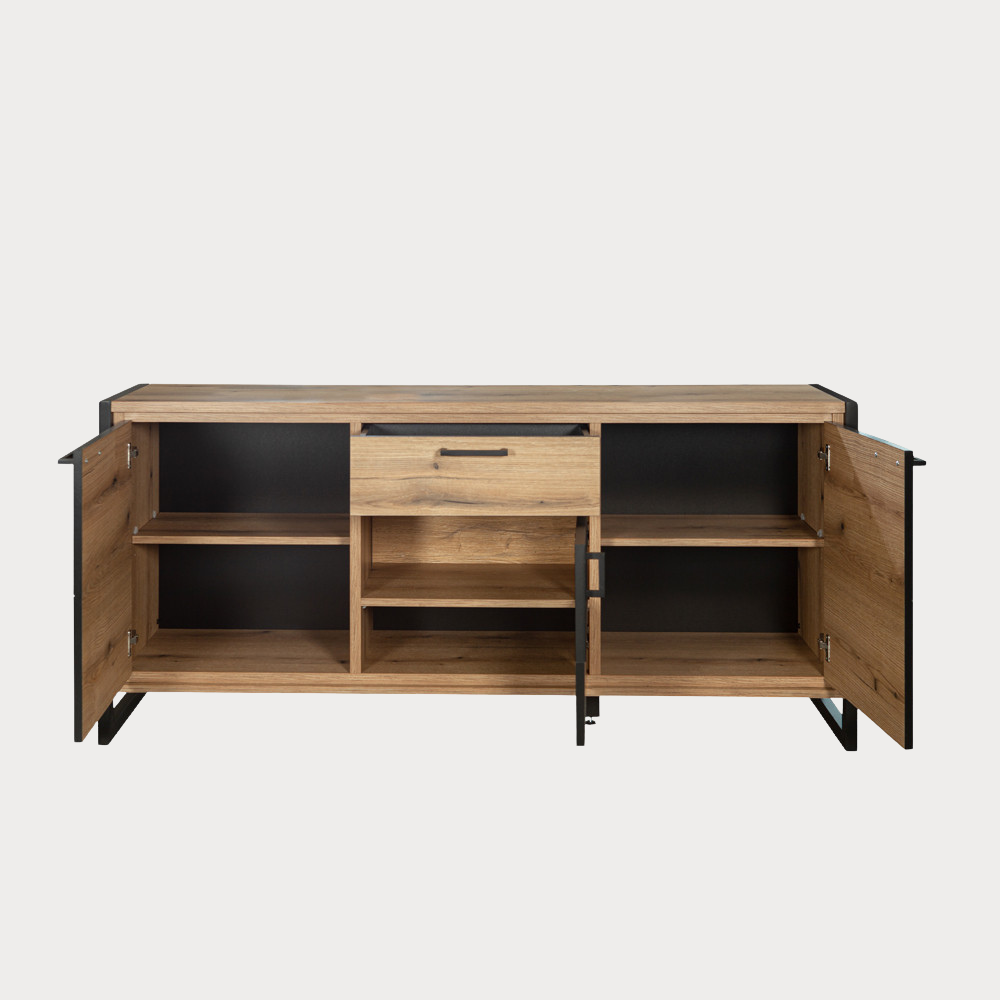 Bufet 3 Usi Si 1 Sertar Soho Nordian Oak, 171 Cm