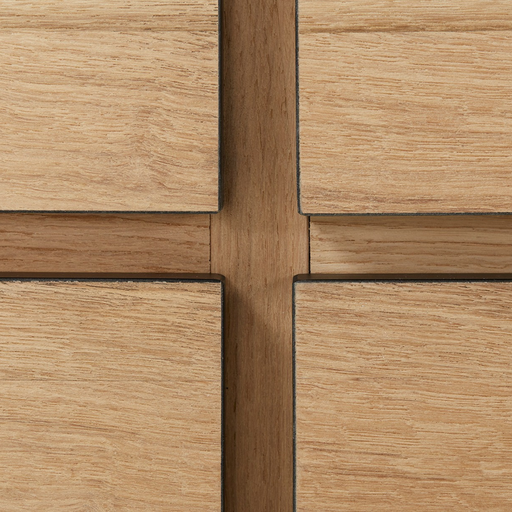 Pantofar Cu 4 Usi Si 2 Sertare Reno, Furnir Din Lemn Masiv, Smoked Oak,108 Cm