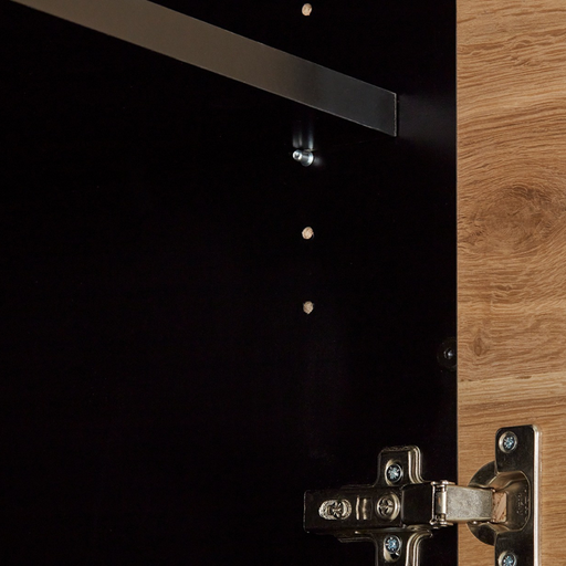 Dulap Reno Cu 1 Usa, Smoked Oak Furnir Din Lemn Masiv, 60 Cm