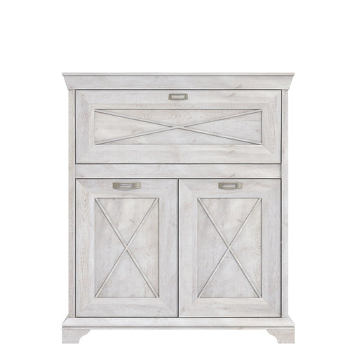 Comoda Cu 3 Usi Bar Kashmir Alb Antichizat, 123 Cm