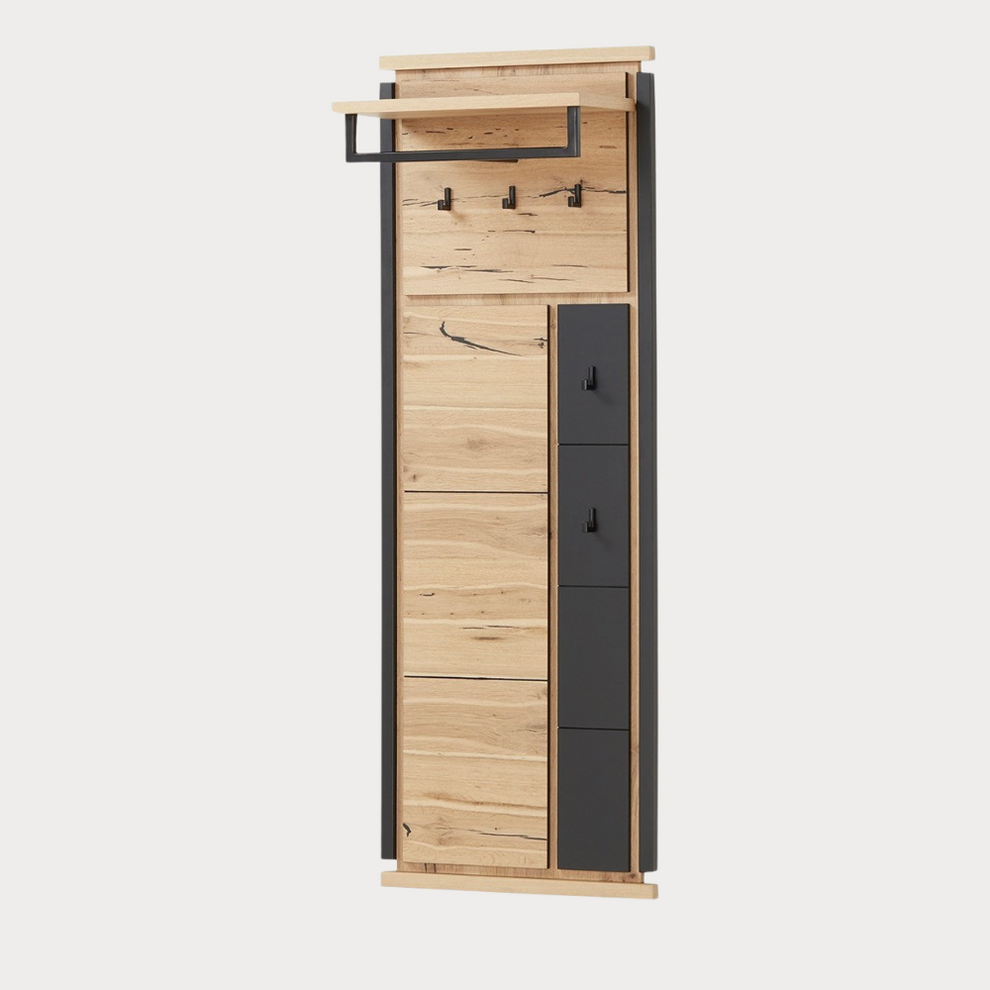 Cuier Reno Smoked Oak, Furnir Din Lemn Masiv 55 Cm