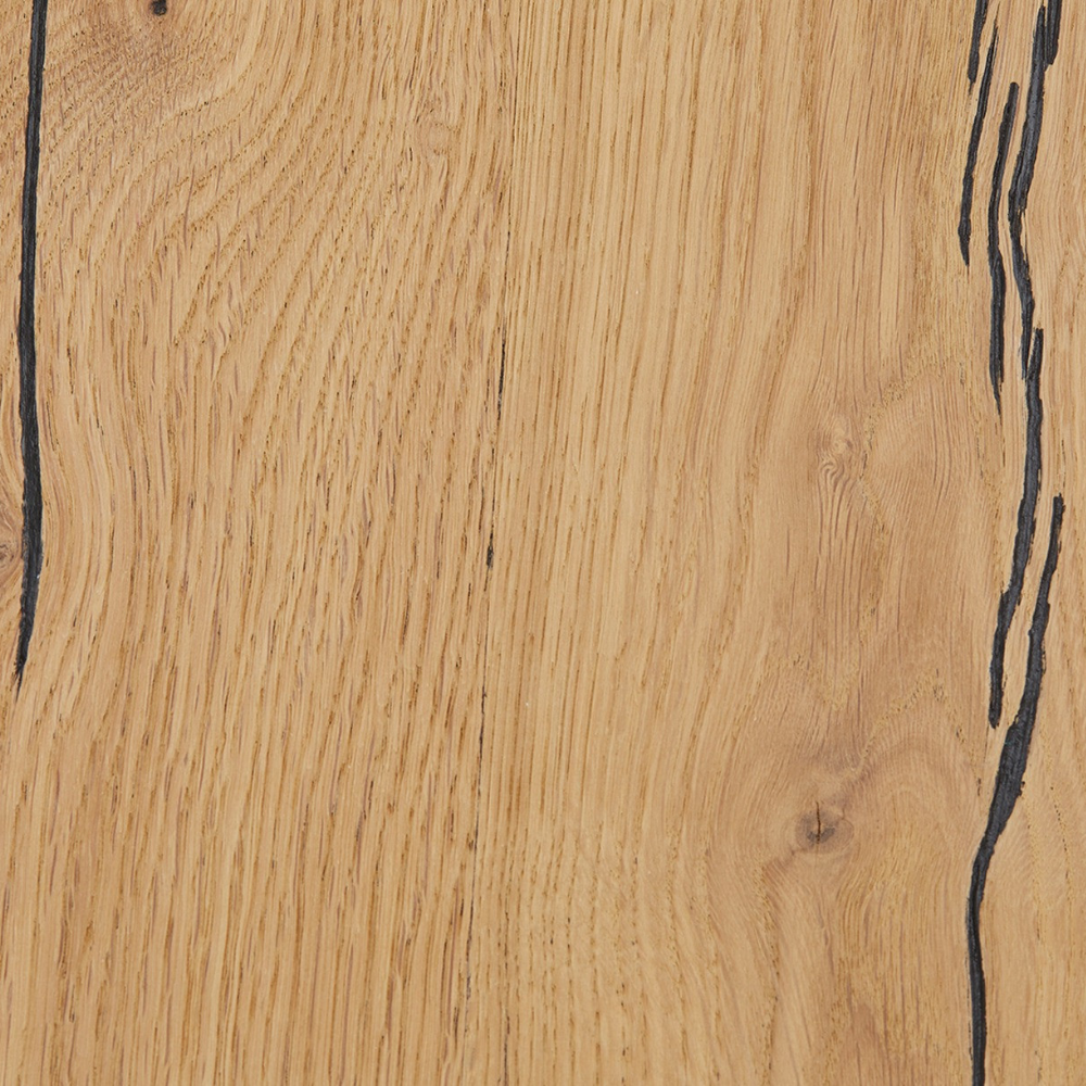 Masa Cafea Reno Cu 2 Nise, Smoked Oak, Furnir Din Lemn Masiv, 120 Cm