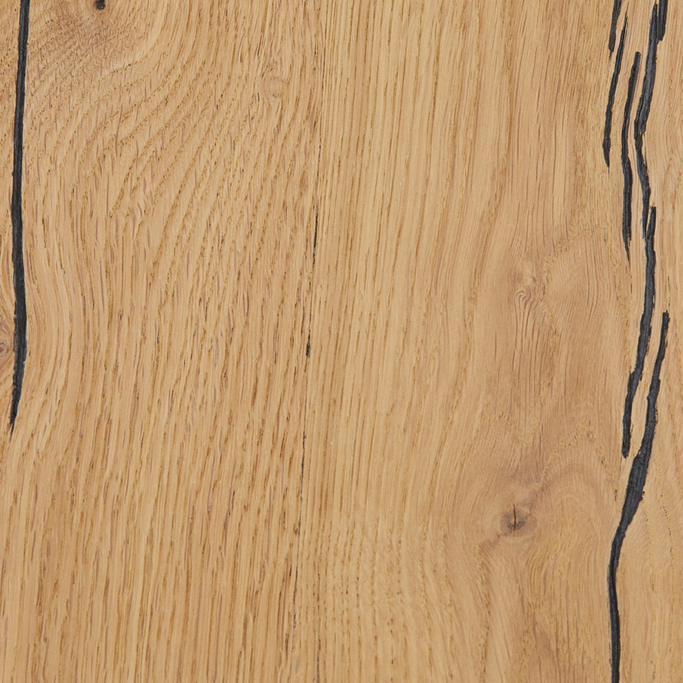 Masa Cafea Reno Cu 2 Nise, Smoked Oak, Furnir Din Lemn Masiv, 120 Cm