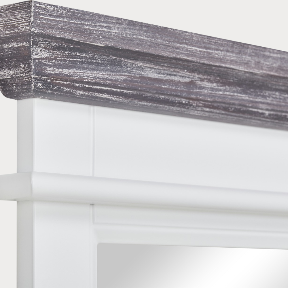 Oglinda Cabana Alb Si Gri, 116 Cm
