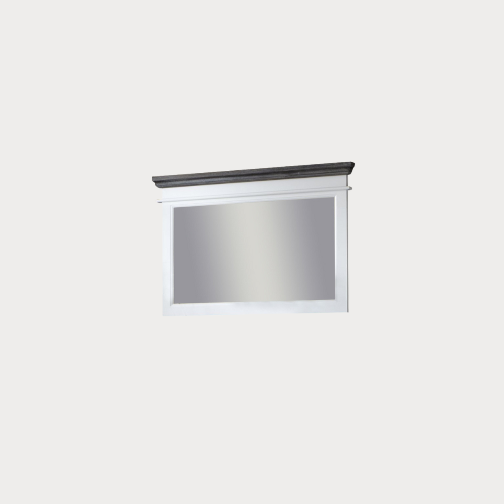 Oglinda Cabana Alb Si Gri, 116 Cm