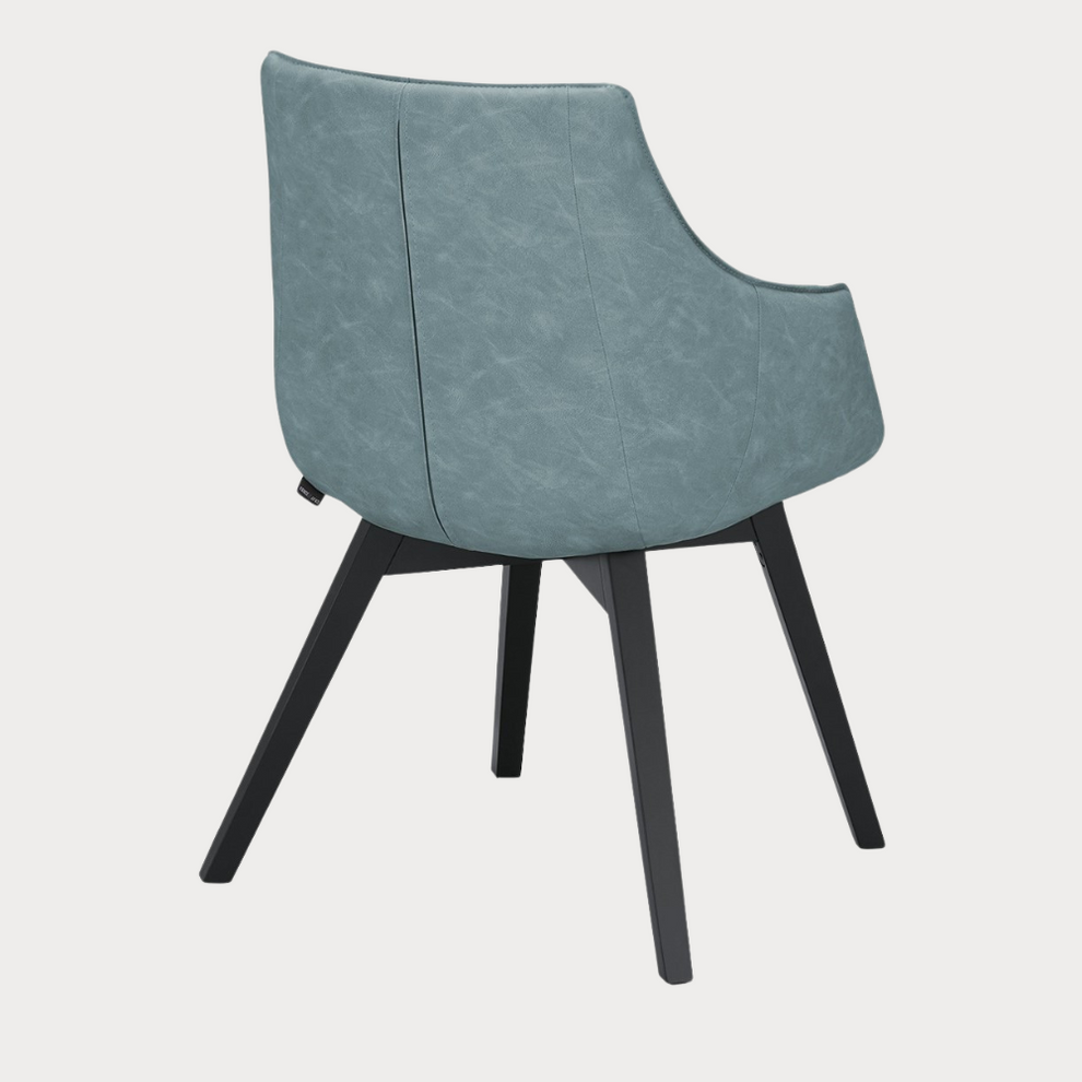 Scaun Reno Cu Brat Vintage Albastru, 62 Cm
