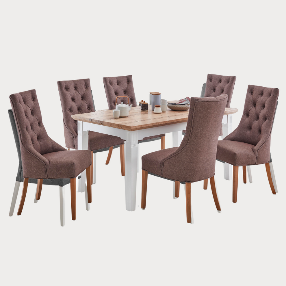 Masa Extensibila Tivoli Alb Si Natur, 140/185 X 82 X 77.5 Cm