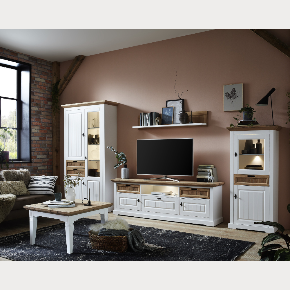 Set Living Tivoli Furniruit Alb Si Natur