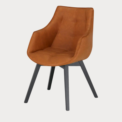 Scaun Reno Cu Brat Vintage Cognac, 62 Cm
