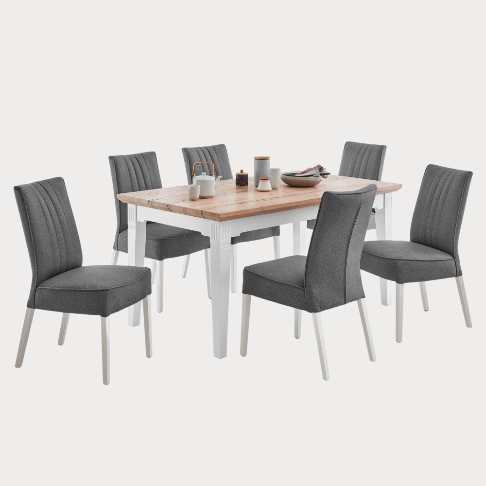 Masa Extensibila Tivoli Alb Si Natur, 180/235 X 90 X 77.5 Cm