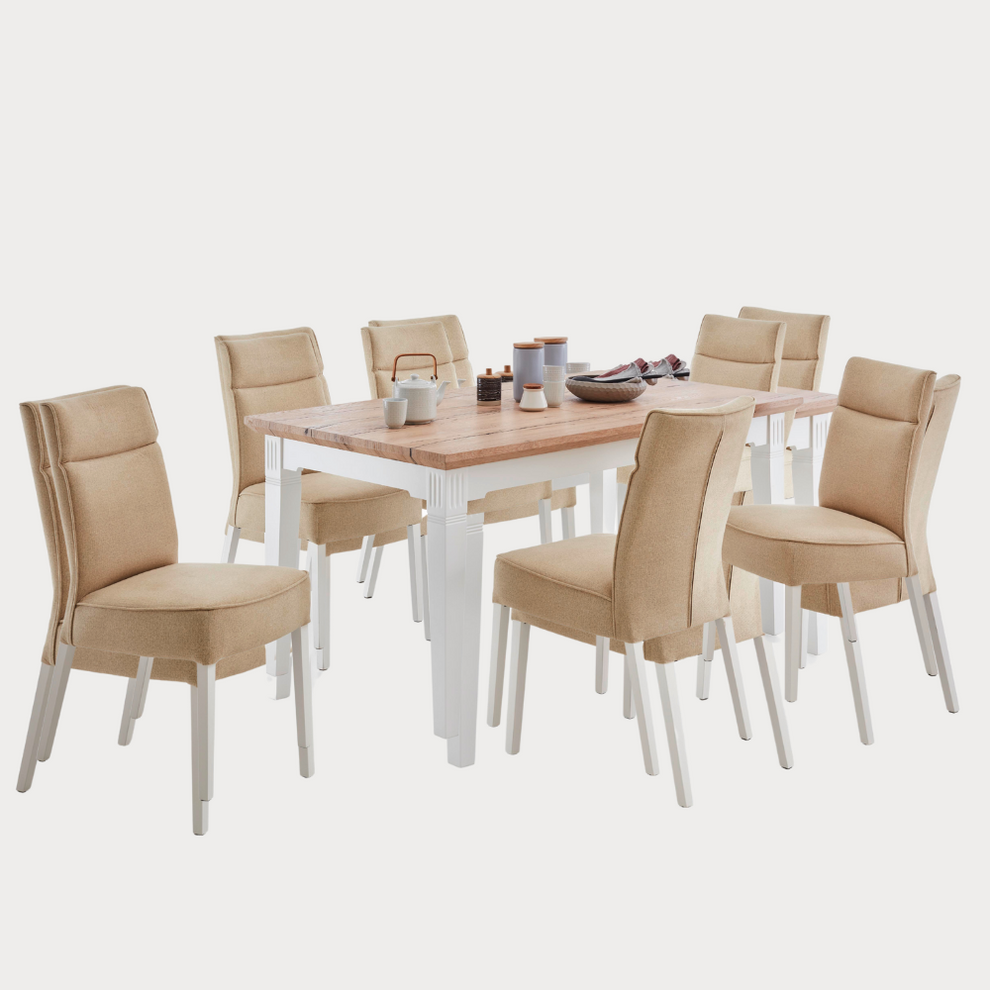 Masa Extensibila Tivoli Alb Si Natur, 180/235 X 90 X 77.5 Cm