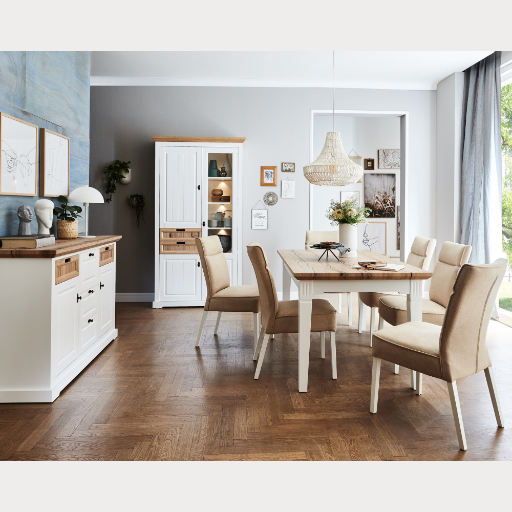 Masa Extensibila Tivoli Alb Si Natur, 180/235 X 90 X 77.5 Cm