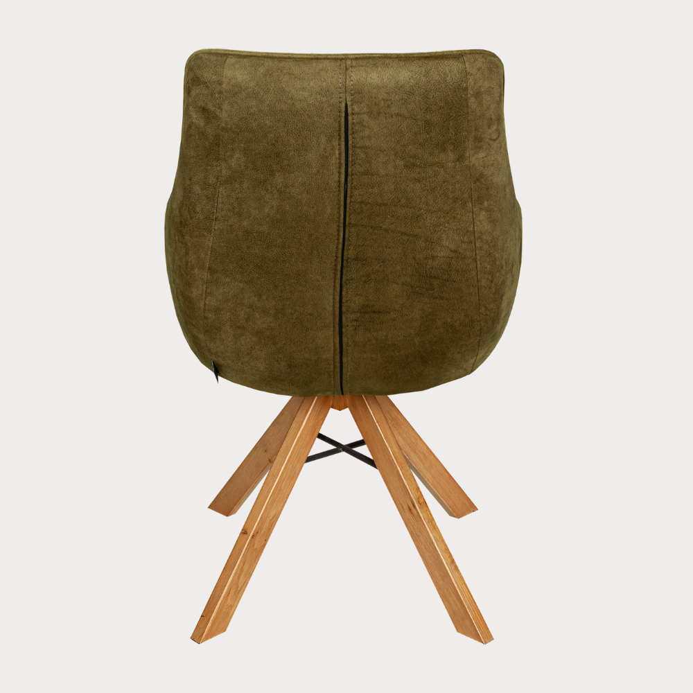 Scaun Cloud Rotativ Stejar, Smoke Oak, Verde, 59 Cm