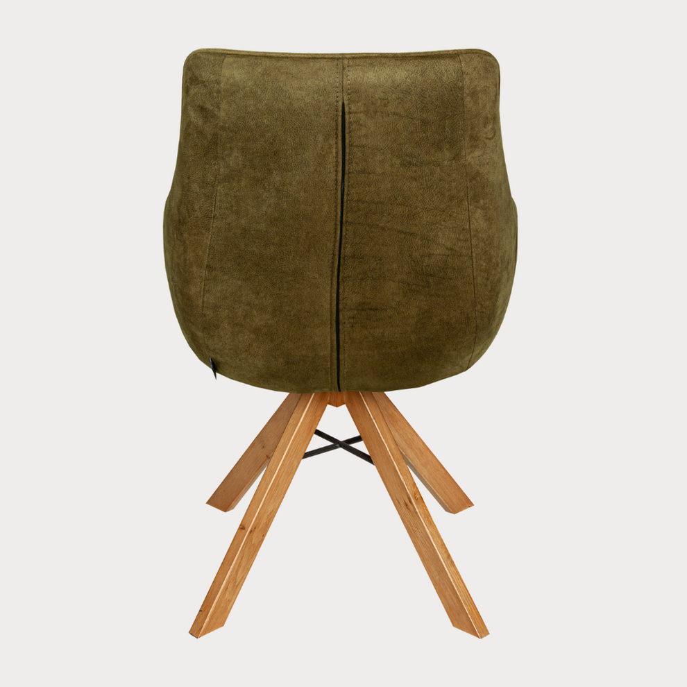 Scaun Cloud Rotativ Stejar, Smoke Oak, Verde, 59 Cm