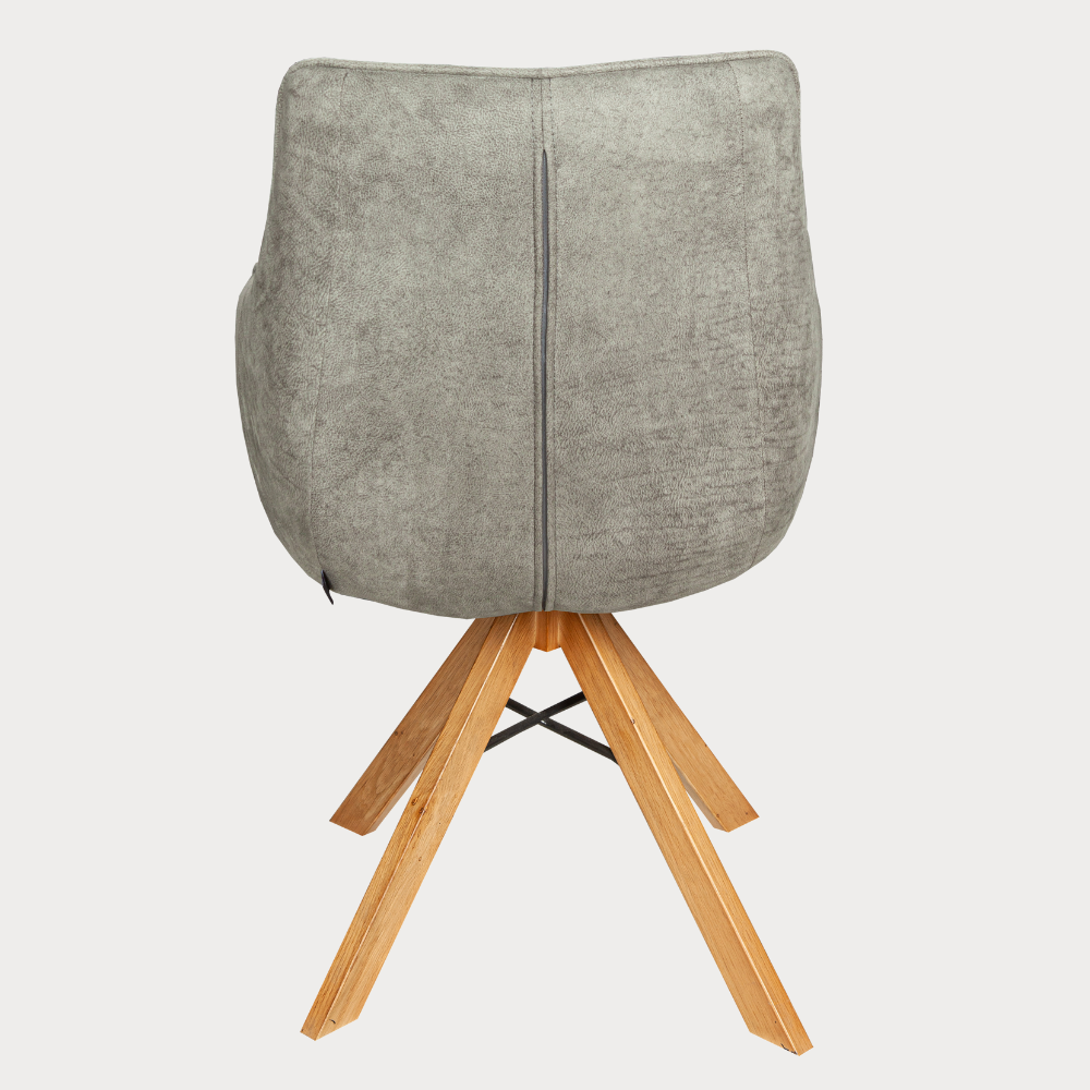 Scaun Cloud Rotativ Stejar, Smoke Oak, Gri, 59 Cm
