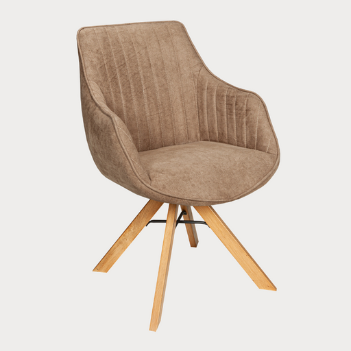 Scaun Cloud Rotativ Stejar, Smoke Oak, Maro, 59 Cm