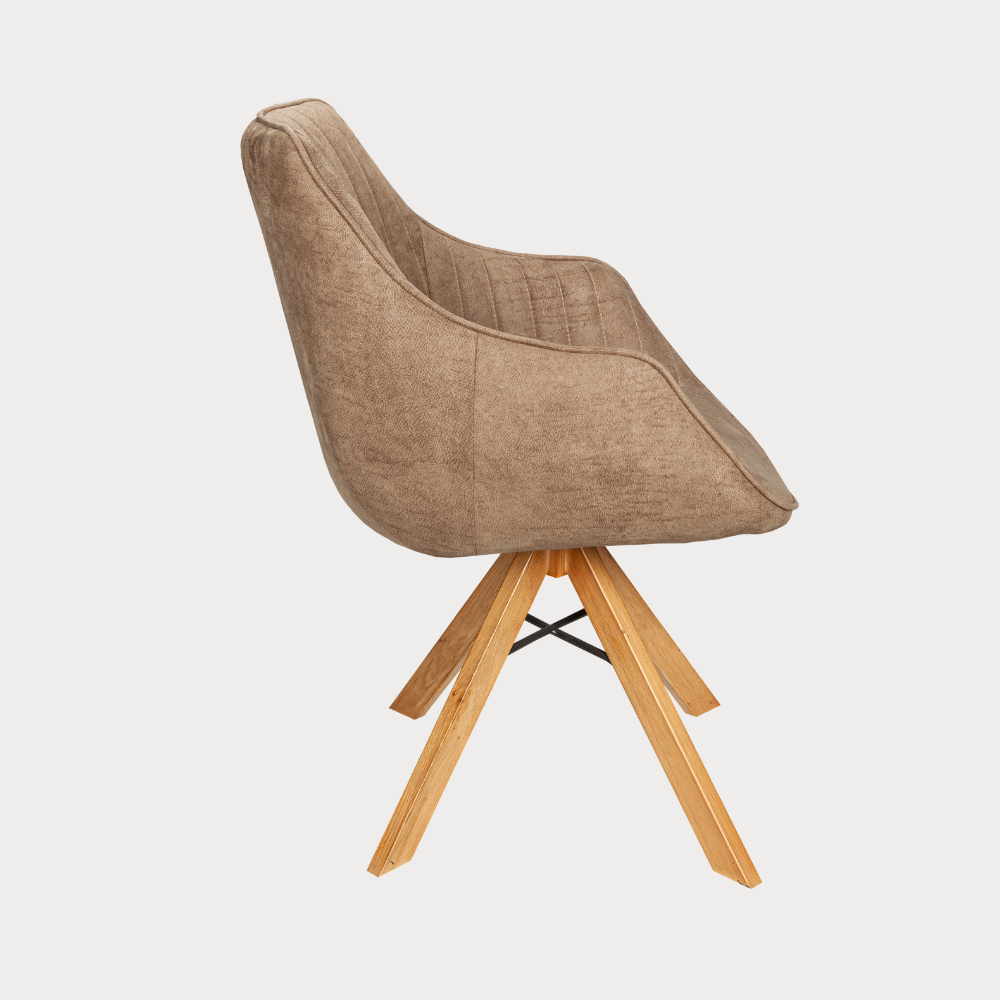Scaun Cloud Rotativ Stejar, Smoke Oak, Maro, 59 Cm