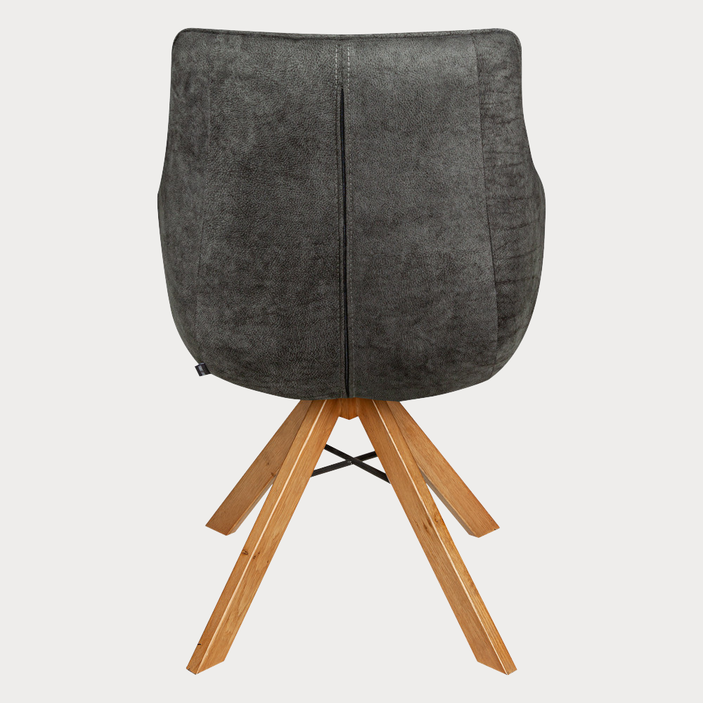 Scaun Cloud Rotativ Stejar, Smoke Oak, Gri Inchis, 59 Cm